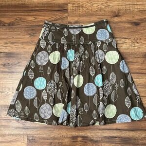 Vintage Y2K Esprit Brown Aline Skirt Cotton Lined Boho Fairycore Cottage Women 4